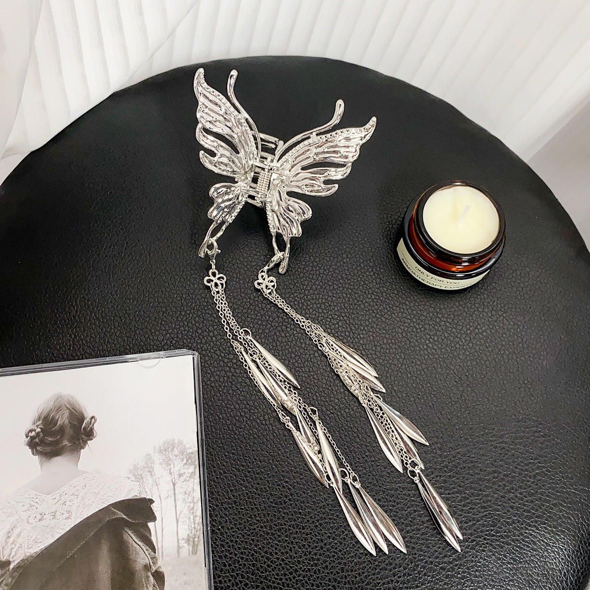 Elegant Style Hollow Butterfly Tassel Alloy Barrettes