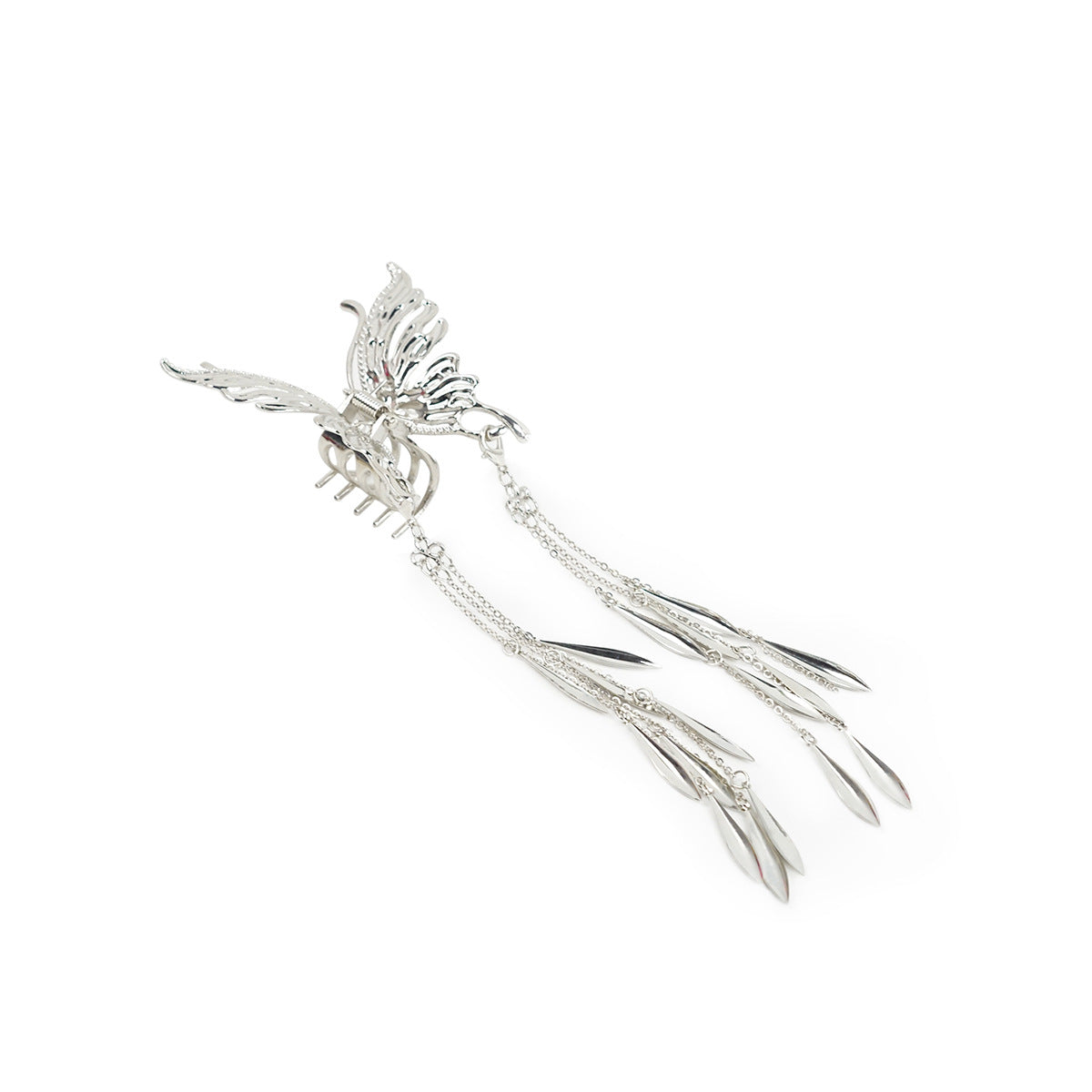 Elegant Style Hollow Butterfly Tassel Alloy Barrettes