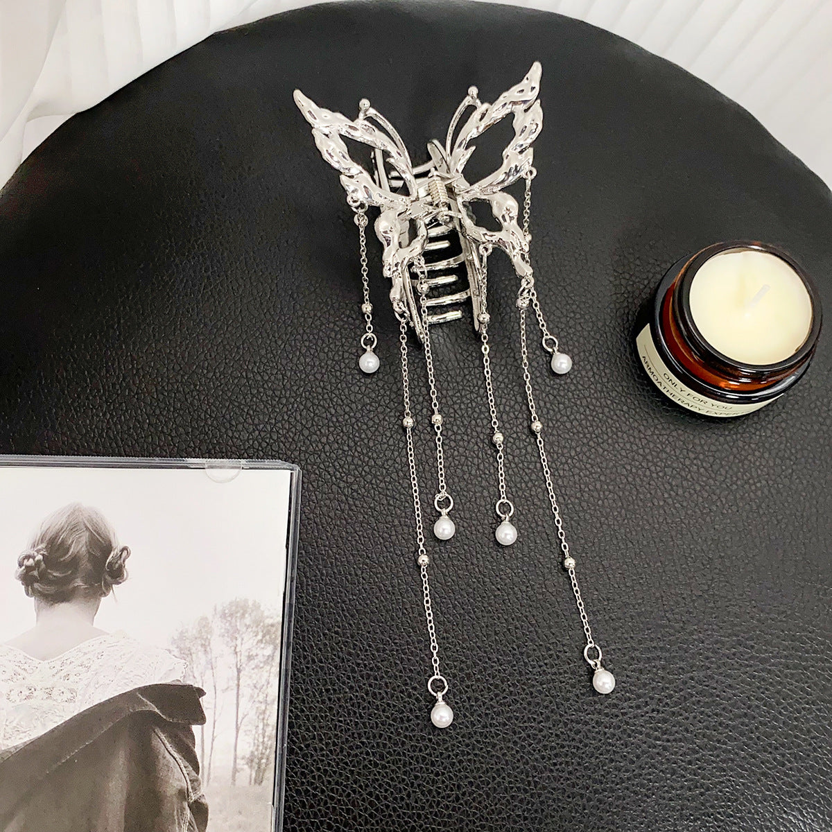 Elegant Style Hollow Butterfly Tassel Alloy Barrettes